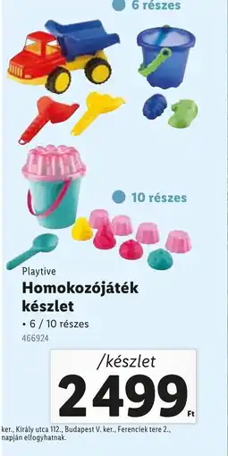 Lidl Playtive Homokozjáték készlet ajánlat