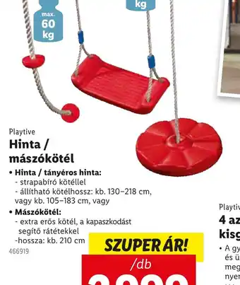 Lidl Playtive Hința / mászkötél ajánlat