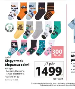 Lidl Lupilu Kisgyermek Biopamut Zokni ajánlat