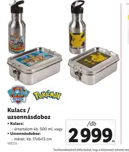 Lidl Kulacs / uzsonnásdoboz ajánlat