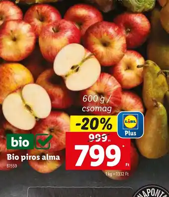 Lidl Bio piros alma ajánlat