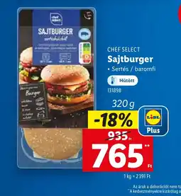 Lidl Chef Select Sajtburger ajánlat