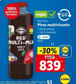 Lidl Solevita Piros Multivitamin ajánlat