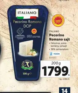 Lidl Italiano Pecorino Romano sajt ajánlat