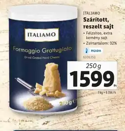 Lidl Italiano Szárított, reszelt sajt ajánlat