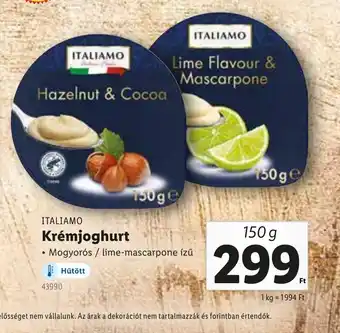 Lidl Italimo Krémjogghurt ajánlat