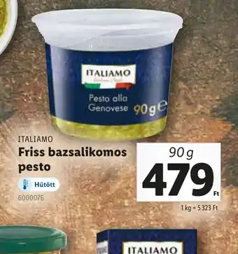 Lidl Italiano Friss bazsalikomos pesto ajánlat