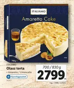 Lidl Italiano Amaretto Cake ajánlat