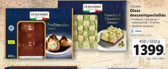 Lidl Italiano Olasz desszertspecialitás ajánlat