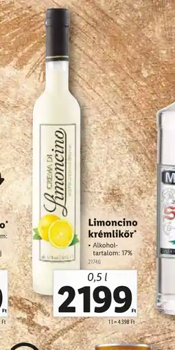 Lidl Limoncino krémlikőr ajánlat