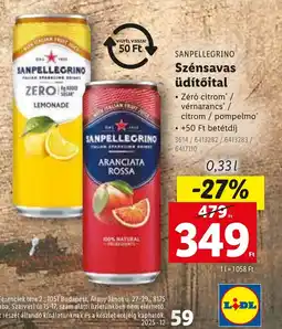 Lidl Sanpellegrino Szénsavas Üdítőital ajánlat