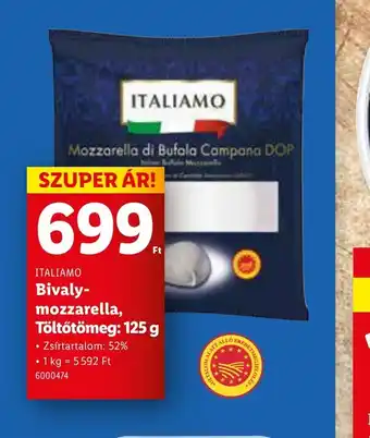 Lidl Italiamo Mozzarella di Bufala Campana DOP ajánlat