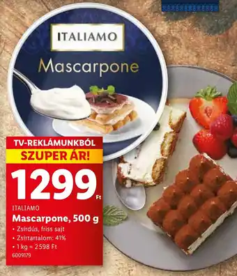 Lidl Italiamo Mascarpone ajánlat