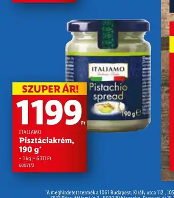 Lidl Italiano Pistachio Spread ajánlat