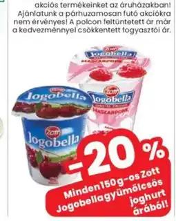 Spar Market Minden 150 g-os Zott Jogobella gyümölcsös ajánlat