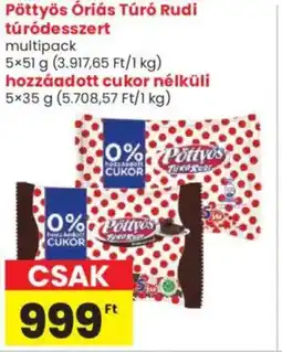 Spar Market Pöttyös Óriás Túró Rudi túródesszert multipack ajánlat