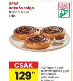 Spar Market SPAR kakaós csiga frissen sütve ajánlat