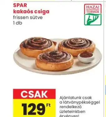 Spar Market SPAR kakaós csiga frissen sütve ajánlat