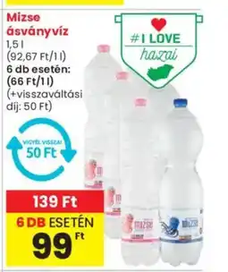 Spar Market Mizse ásványvíz ajánlat