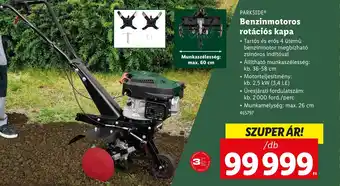 Lidl PARKSIDE® Benzinmotoros rotációs kapa ajánlat