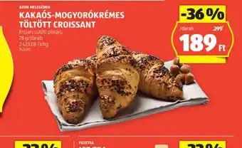 ALDI Kakaós-mogyorókrémes töltött croissant ajánlat