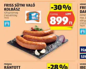 ALDI Friss Sütni Való Kolbász ajánlat