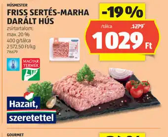 ALDI Friss Sertés-Marha Darált Hús ajánlat