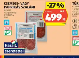 ALDI Csemege- vagy Paprikás szalámi ajánlat