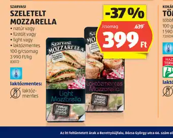 ALDI Szarvasi Szeletelt Mozzarella ajánlat