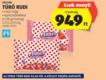 ALDI Pöttyös Túró Rudi ajánlat