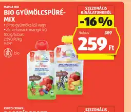 ALDI Bio Gyümölcspüré-Mix ajánlat