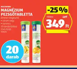 ALDI MULTINORM Magnézium Pezsgőtabletta ajánlat