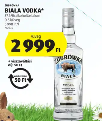 ALDI Zubrówka Biała Vodka ajánlat