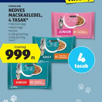 ALDI Purina One Nedves Macskaeledel ajánlat