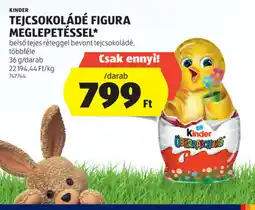 ALDI Kinder tejcsokoládé figura meglepetéssel ajánlat