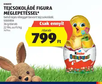 ALDI Kinder tejcsokoládé figura meglepetéssel ajánlat