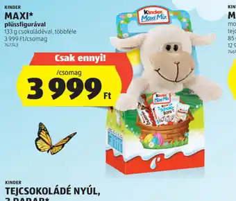 ALDI Kinder Maxi plüssfigurával ajánlat