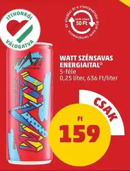 PENNY Watt szénsavas energiaital ajánlat