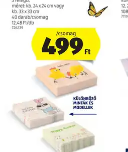 ALDI Húsvéti szalvéta ajánlat