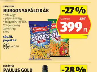 ALDI Snack Fun Burgonyapálcikák ajánlat