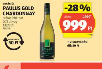 ALDI Paulus Gold Chardonnay ajánlat