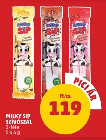 PENNY Milky sip szívószál ajánlat