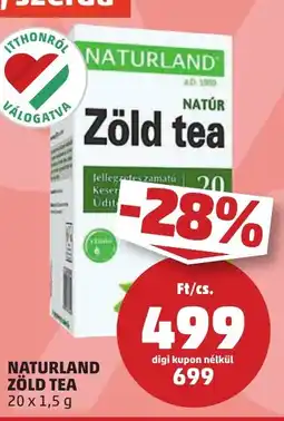 PENNY Naturland zöld tea ajánlat