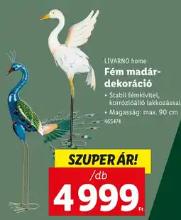 Lidl Livarno home fém madár- dekoráció ajánlat