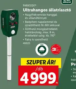 Lidl Parkside ultrahangos állatriasztó ajánlat