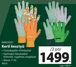 Lidl Parkside kerti kesztyű ajánlat