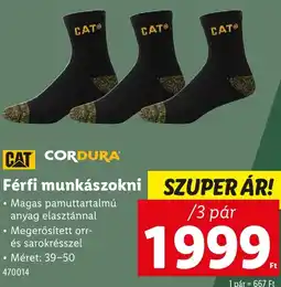 Lidl Cat férfi munkászokni ajánlat