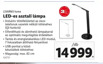 Lidl Livarno home led-es asztali lámpa ajánlat