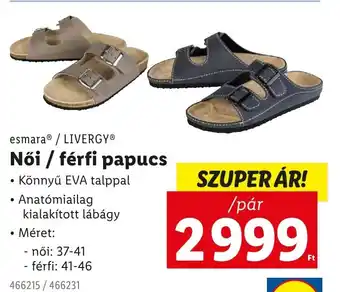 Lidl Esmara/livergy női / férfi papucs ajánlat