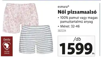 Lidl Esmara női pizsamaalsó ajánlat